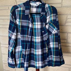 Plaid Button-up Longe Sleeve Flannel
